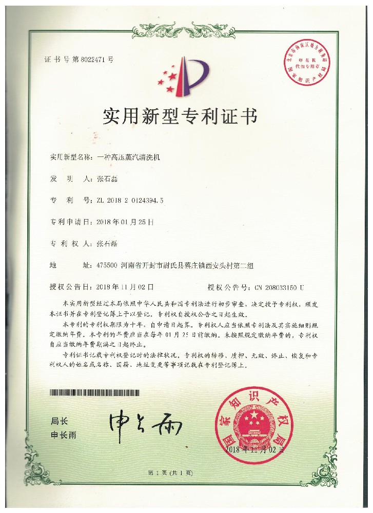 Steam carpet extractor patent