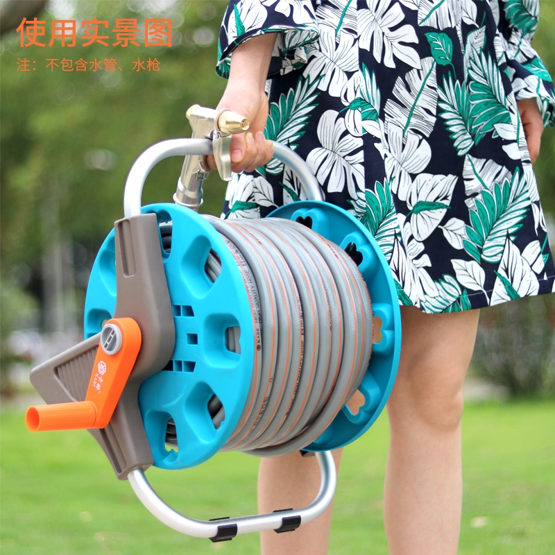 Small water hose storage trolley
